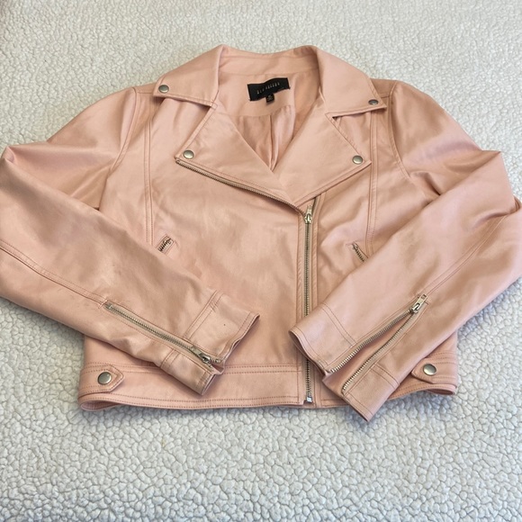 Blu Pepper Jackets & Blazers - Pink leather jacket